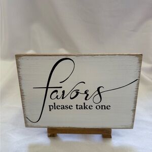 White Favors Sign